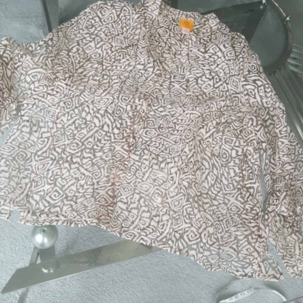 Ruby Rd.  Sheer print top. 22W. - Picture 3 of 9